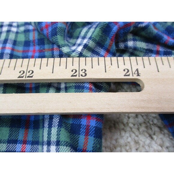 Vineyard Vines Shirt Men Large Slim Green Blue Whale Flannel Cotton Button Up - Picture 7 of 9